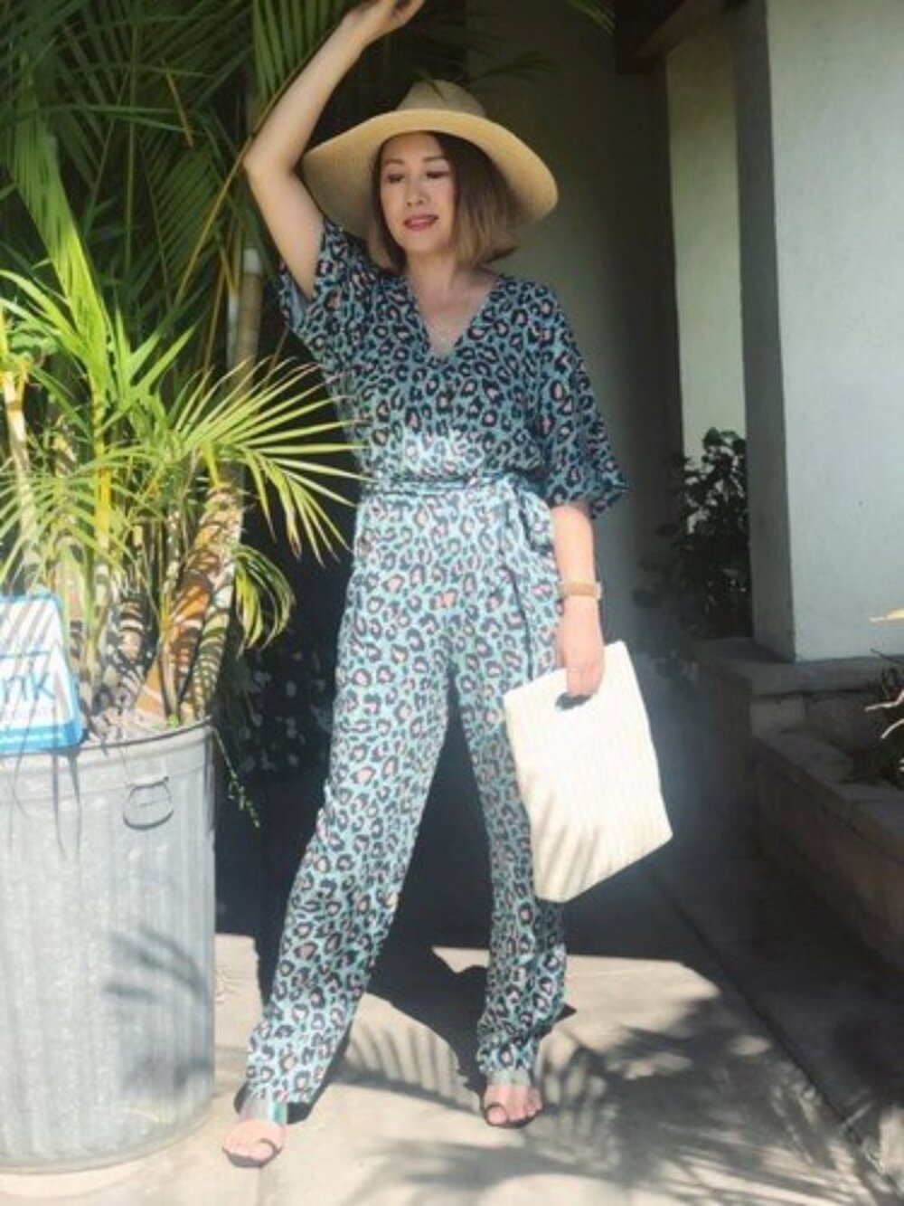 HM Leopard Print Jumpsuit Size 4